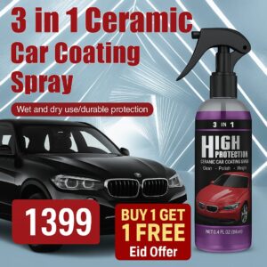 3 In 1 High Protection Quick Car Coating Spray, Plastic Parts Refurbish Agent Car Hand Spray (100 Ml)